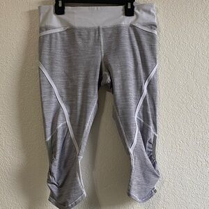 Lululemon Athletica Gray striped Capris